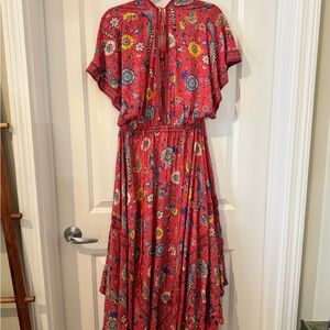 Spell Floral Red Dress